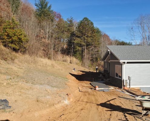 Excavation of a driveway